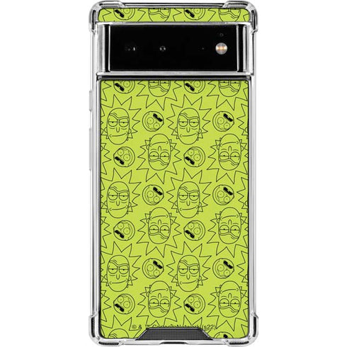 Adult Swim Rick and Morty Rick and Morty All Over Print Google Pixel 6 Clear Case